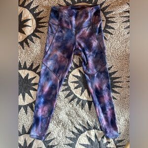 Evolution and Creation Purple Tie Dye 7/8 Leggings